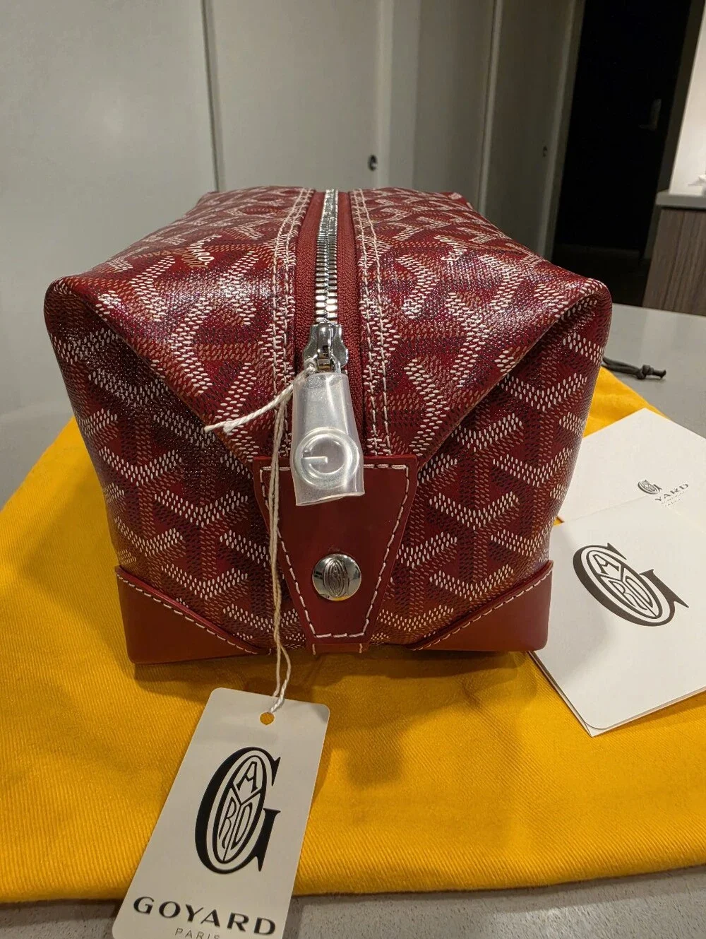 Goyard Red Toiletry Pouch